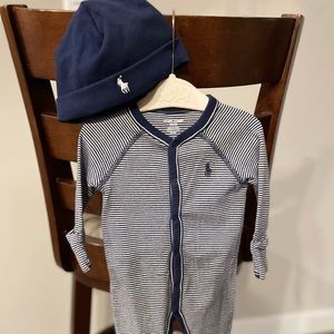 Ralph Lauren striped footed pajamas